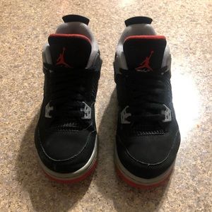 Nike Air Jordan 4 Retro Bred GS Black Red Size5.5